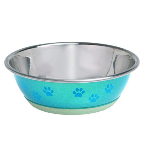 Flamingo azul con huellas comedero para mascotas Imagem n&uacute;mero 1