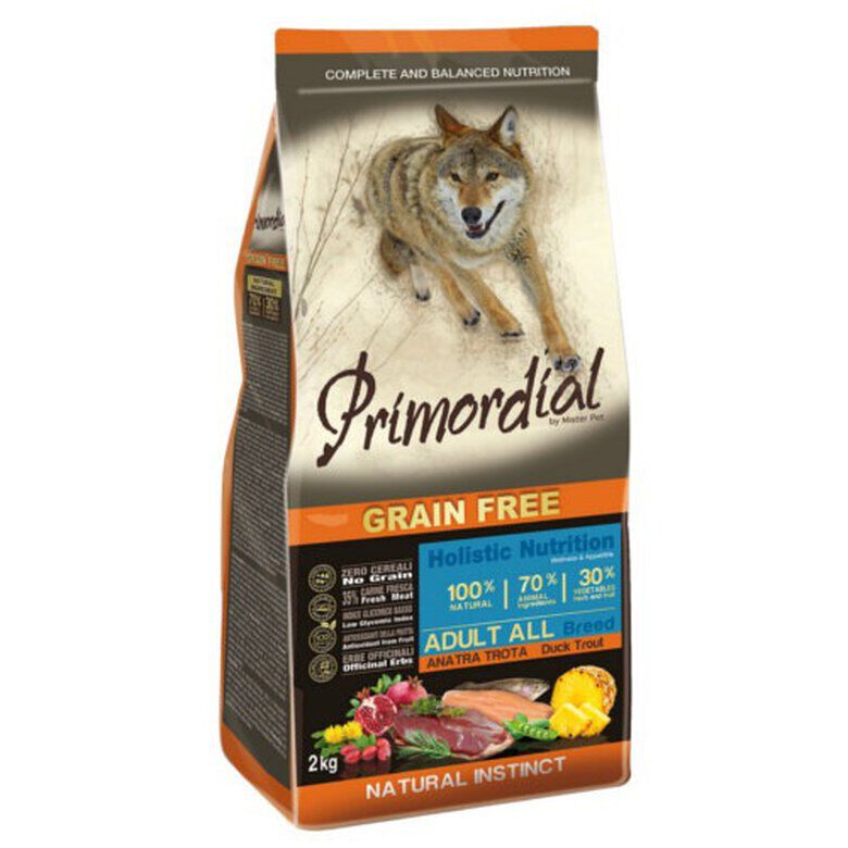 Primordial Adult Grain Free Pato e Truta ra&ccedil;&atilde;o para c&atilde;es, , large Imagem n&uacute;mero 1