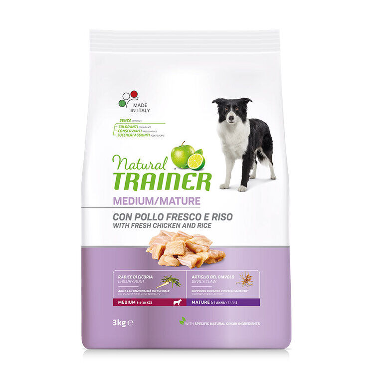 Natural Trainer Mature Medium Pollo pienso para perros1 Imagem n&uacute;mero 2