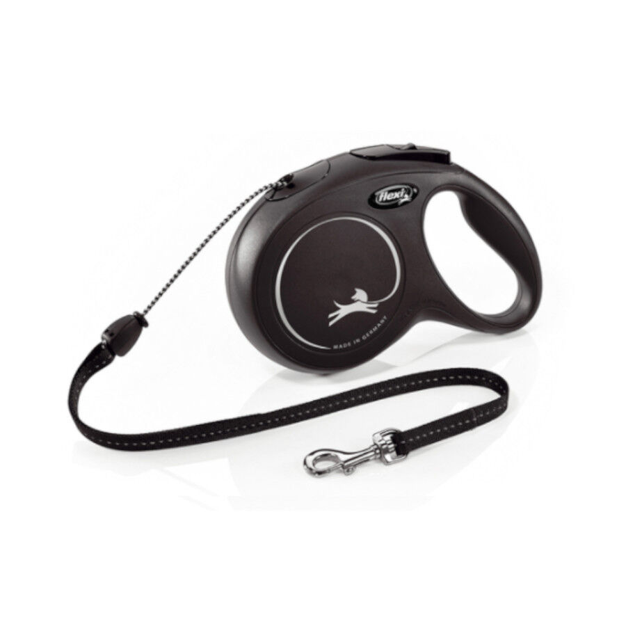 Flexi New Classic&nbsp;Trela extens&iacute;vel com cord&atilde;o preto para c&atilde;es, , large Imagem n&uacute;mero 1