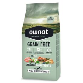 Ownat Grain Free Adult Frango e Peru ração para cães