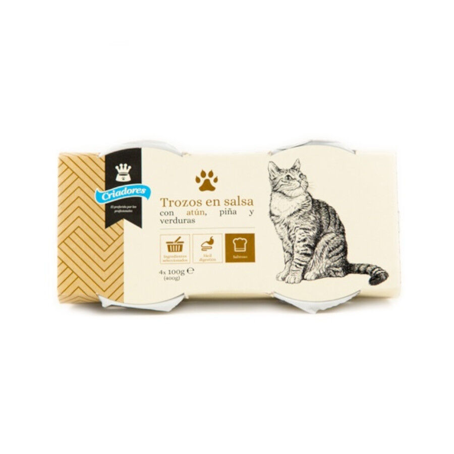4 latas x 100 g Criadores Atum em lata para gatos, , large Imagem n&uacute;mero 1