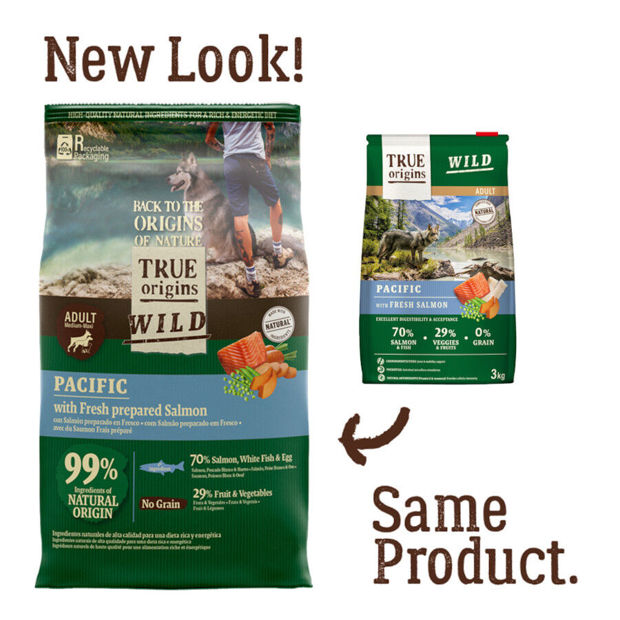12 kg True Origins Wild Adult Pacific Salm&atilde;o ra&ccedil;&atilde;o para c&atilde;es, , large Imagem n&uacute;mero 2