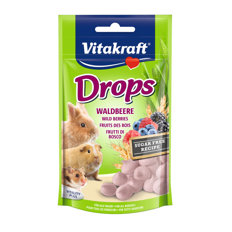 75 g Vitakraft Drops Guloseimas Frutos Vermelhos para roedores,  Imagem número 1 75 g Vitakraft Drops Guloseimas Frutos Vermelhos para roedores, , large Imagem número 1