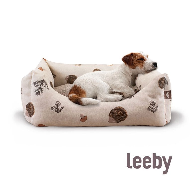 Leeby Alcofa com Capa Amovível Branca com Ouriços para cães,  Imagem número 2 Leeby Alcofa com Capa Amovível Branca com Ouriços para cães, , large Imagem número 2