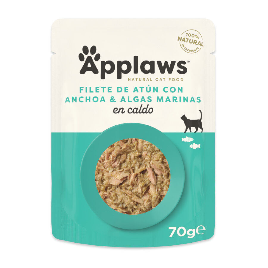 70 g Applaws Natural Atum e Anchova sach&ecirc; para gatos, , large Imagem n&uacute;mero 1