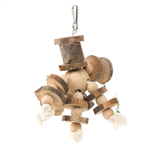 Flamingo Cuerda con madera para loros Imagem n&uacute;mero 1