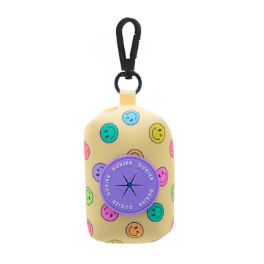 Dukier Smiley Porta-sacos com mosquetão para cães