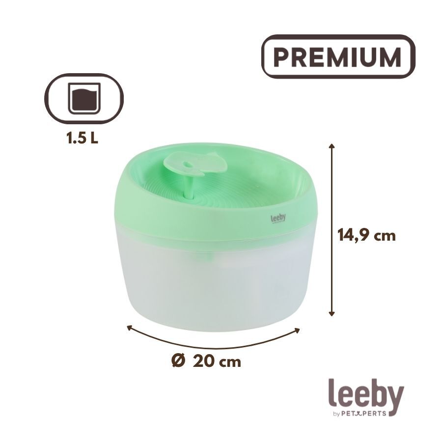 Leeby Fonte de &Aacute;gua Verde para c&atilde;es e gatos, , large Imagem n&uacute;mero 4