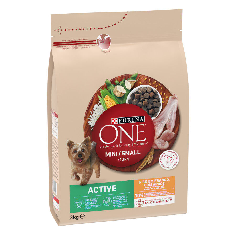 Purina One Mini Active Frango ra&ccedil;&atilde;o para c&atilde;es, , large Imagem n&uacute;mero 1