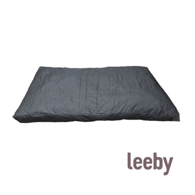 Leeby Almofada preta impermeável para cães