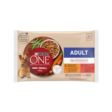 Purina One Mini Adult Frango e Boi saqueta para cães