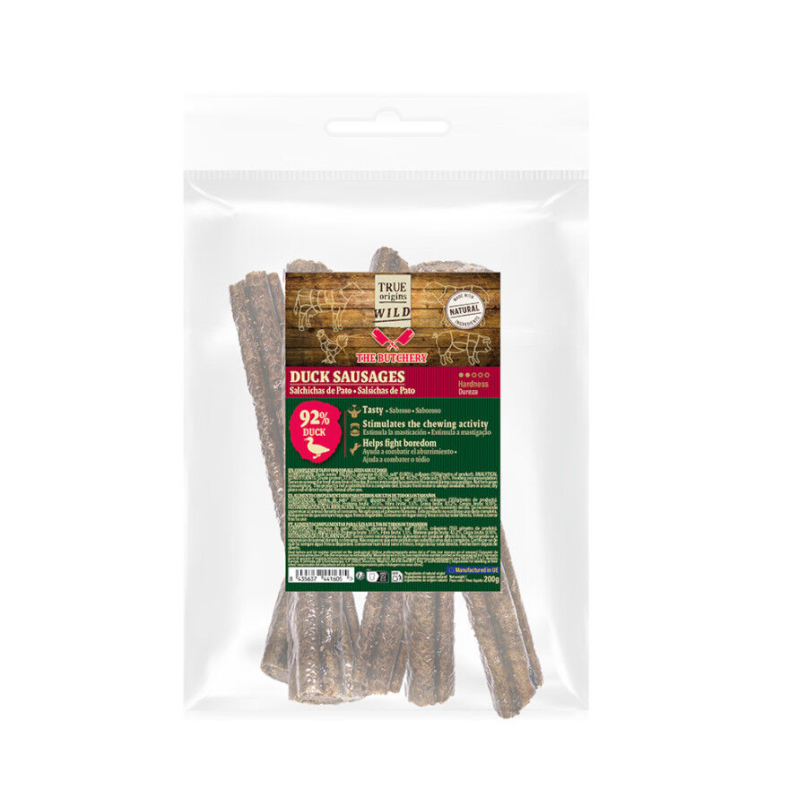 True Origins Salsichas de Pato Snack para c&atilde;es, , large Imagem n&uacute;mero 2