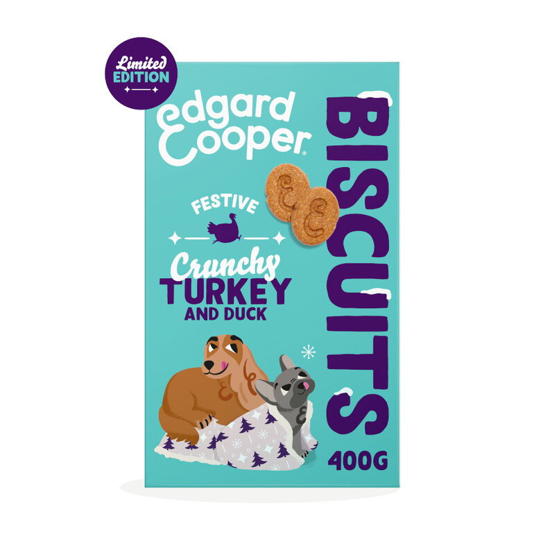 400 g Edgard & Cooper Festive Biscoitos de peru e pato para cães ,  Imagem número 2 400 g Edgard & Cooper Festive Biscoitos de peru e pato para cães , , large Imagem número 2
