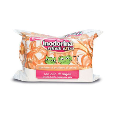  Inodorina Refresh Extra Toalhitas húmidas para animais de estimação