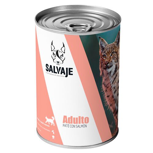400 g Salvaje Adulto Salm&atilde;o em Pat&ecirc; lata para gatos, , large Imagem n&uacute;mero 1