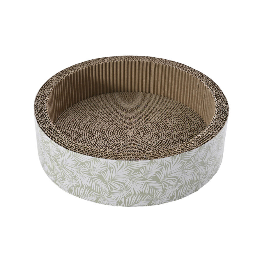 Leeby Domingo cama arranhador de cart&atilde;o com padr&atilde;o para gatos, , large Imagem n&uacute;mero 1