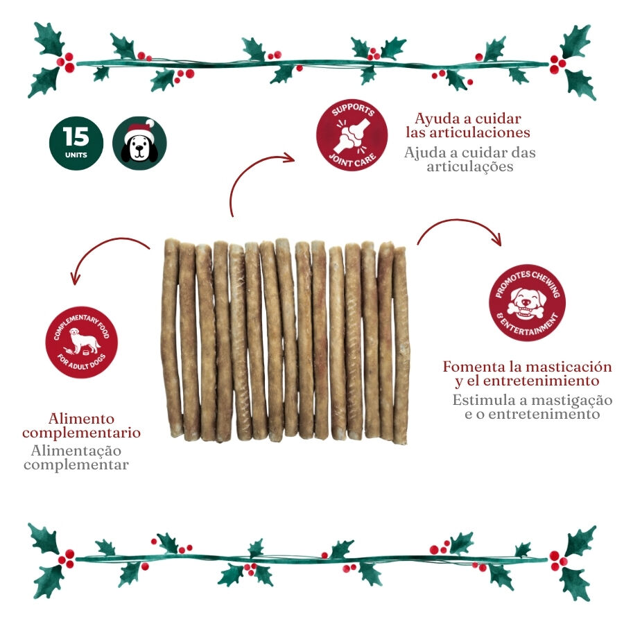 1 pack x 15 uns.Wonder Christmas Palitos de Colag&eacute;nio com Peru Snacks para C&atilde;es, , large Imagem n&uacute;mero 3
