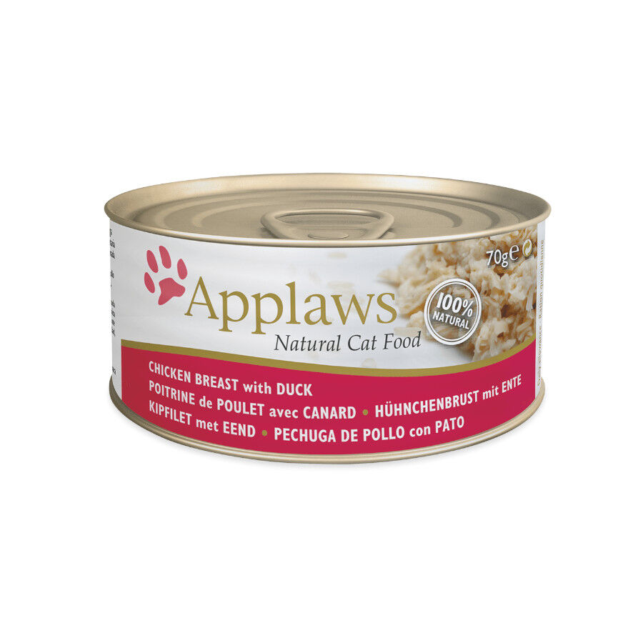 70 g Applaws Frango e Pato lata para gatos, , large Imagem n&uacute;mero 3