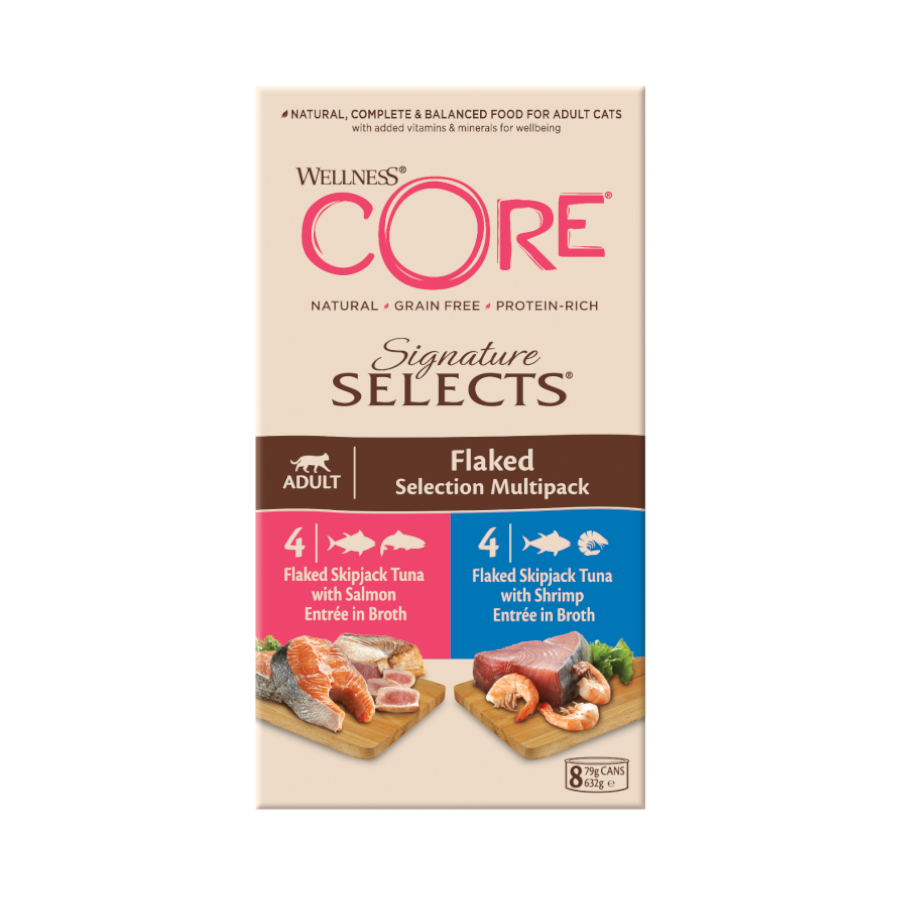 8 latas x 79 g Wellness Core Signature Selects Flaked Atum latas para gatos  8, , large Imagem n&uacute;mero 2