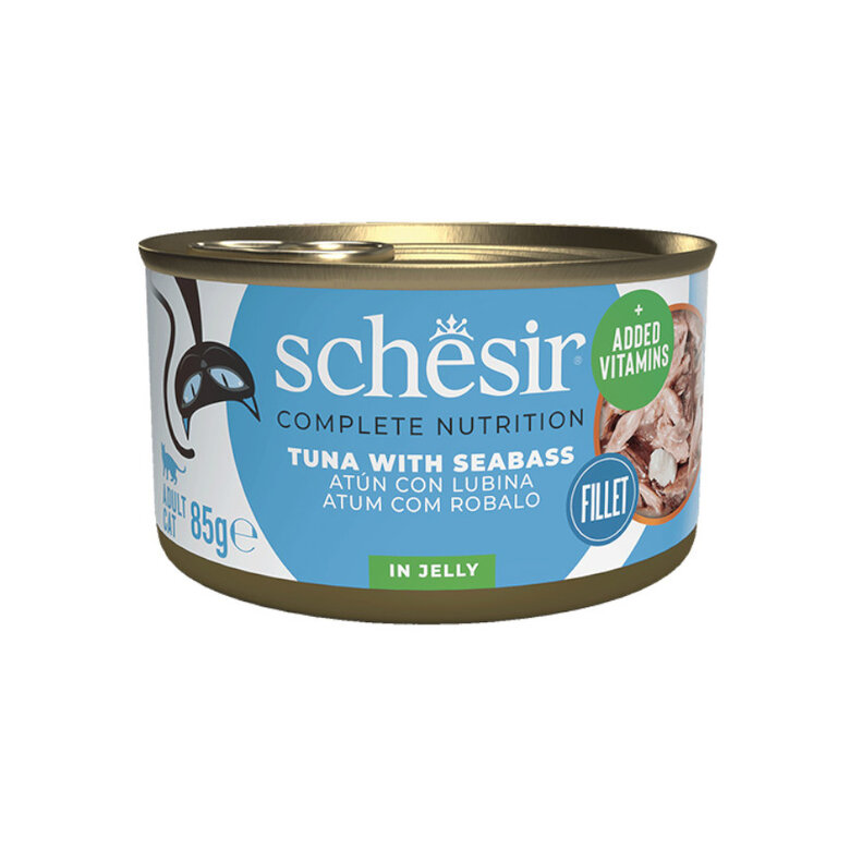 85 g Schesir Adult Atum e Robalo em lata para gatos,  Imagem número 1 85 g Schesir Adult Atum e Robalo em lata para gatos, , large Imagem número 1