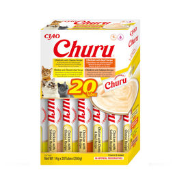 Churu Variedades de Frango com Vitela Snack L&iacute;quido para gatos