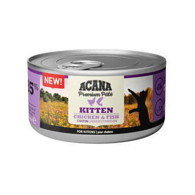Acana Premium Frango e Peixe patê em lata para gatinhos 