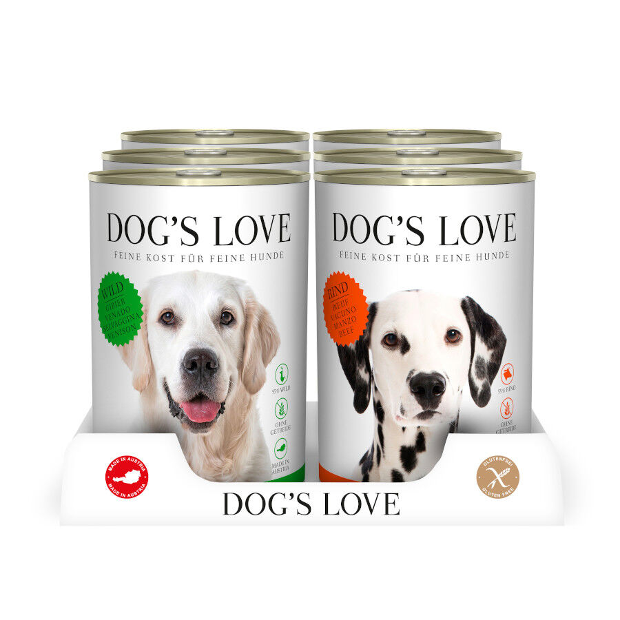 6 latas x 400 g Dog's Love Adulto lata para c&atilde;es, , large Imagem n&uacute;mero 1
