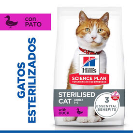 Hill's Science Plan Sterilised Ração de pato para gatos adultos esterilizados