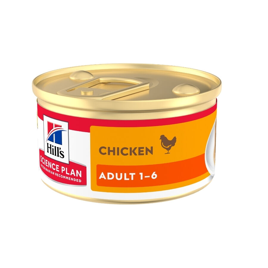 85 g Hill's Science Plan Adult Comida h&uacute;mida Mousse de Frango em lata para gatos, , large Imagem n&uacute;mero 2