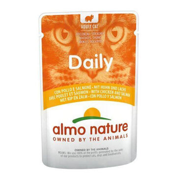 Almo Nature Daily comida húmida com salmão para gatos