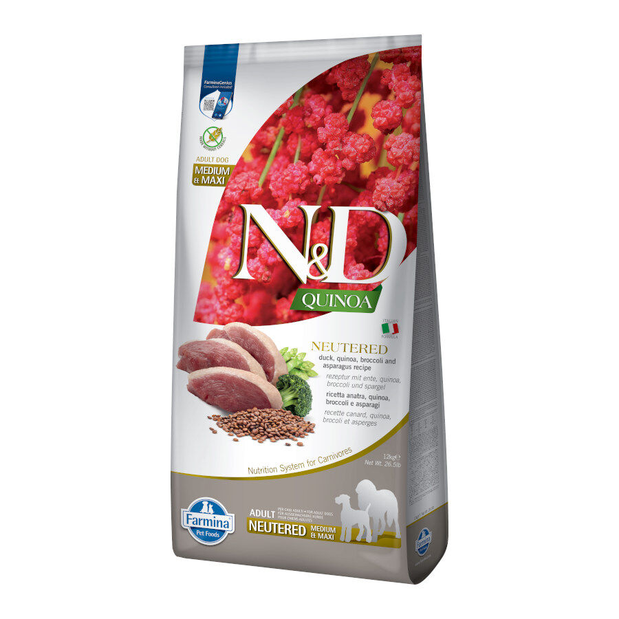 12 kg Farmina N&D Esterilizado Quinoa e Pato ra&ccedil;&atilde;o para c&atilde;es, , large Imagem n&uacute;mero 1