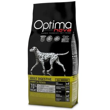 Optima Nova Adult Digestive Coelho ração para cães