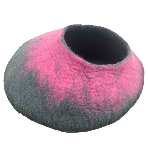 Walking Palm rosa y gris cueva de lana a mano Imagem n&uacute;mero 1