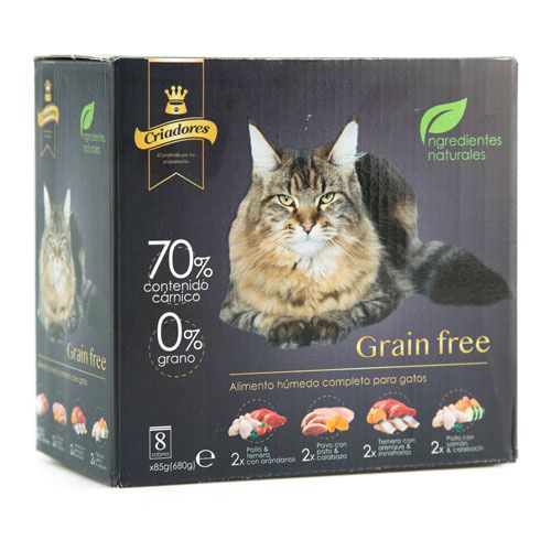 Multipack Criadores Grain Free h&uacute;medo 8x4 recetas Imagem n&uacute;mero 1