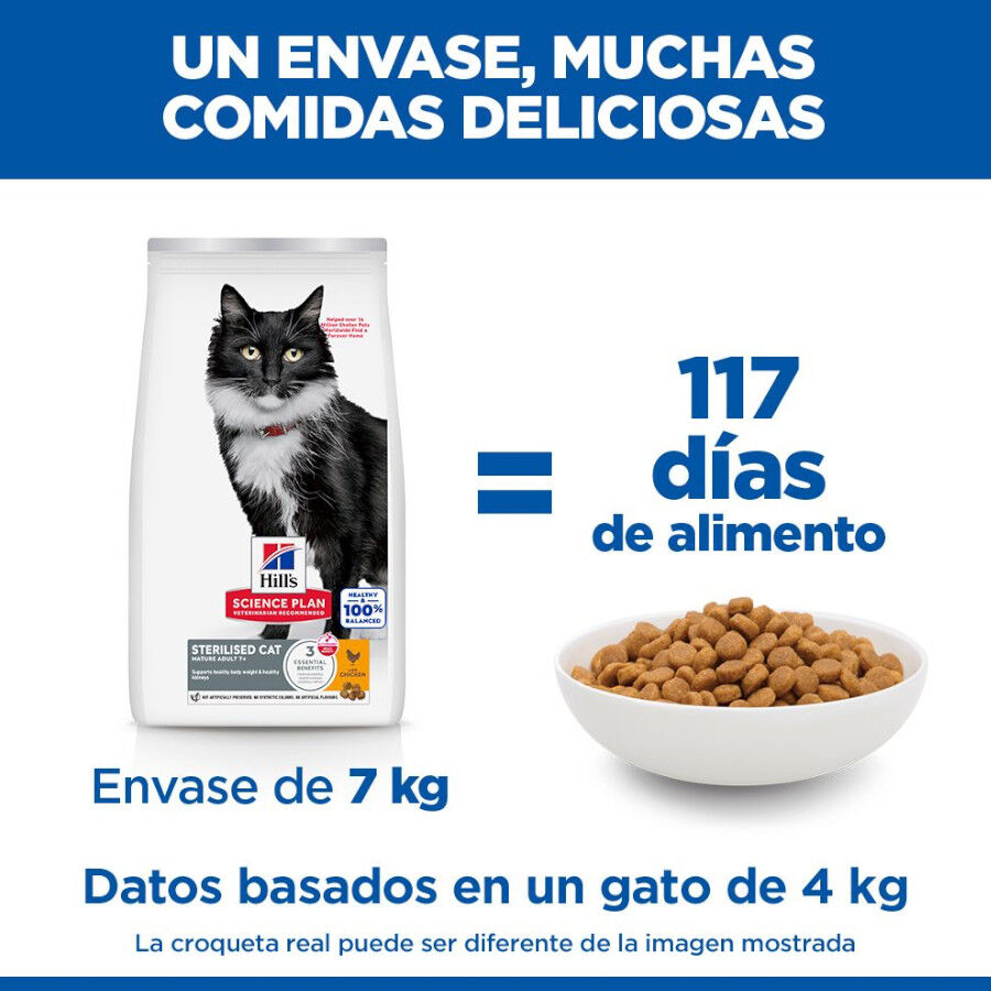 1.5 kg Hill's Mature Adult Science Plan Sterilised Frango ra&ccedil;&atilde;o para gatos, , large Imagem n&uacute;mero 6