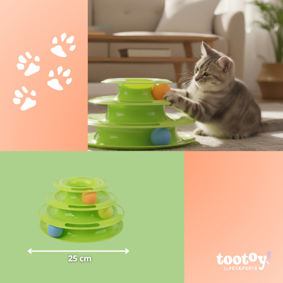 Tootoy! Interactive & Stimulate Brinquedo torre interativa para gatos, , large Imagem n&uacute;mero 4