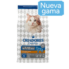 Criadores Científico Mature +7 Ração de frango para gatos