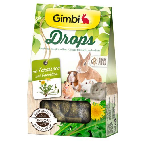 Gimbi Drops de diente de le&oacute;n snack para roedores Imagem n&uacute;mero 1
