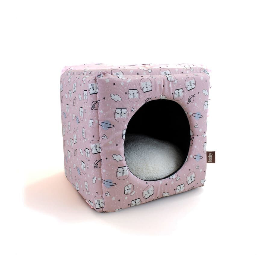 Leeby Cama com Estampado de Banda Desenhda Rosa para gatos, , large Imagem n&uacute;mero 1