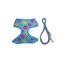 Gotoo Trela e peitoral estampado smile azul para gatos, , large Indicador imagem número 1
