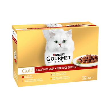 Gourmet Gold Biscoitos em molho latas para gatos