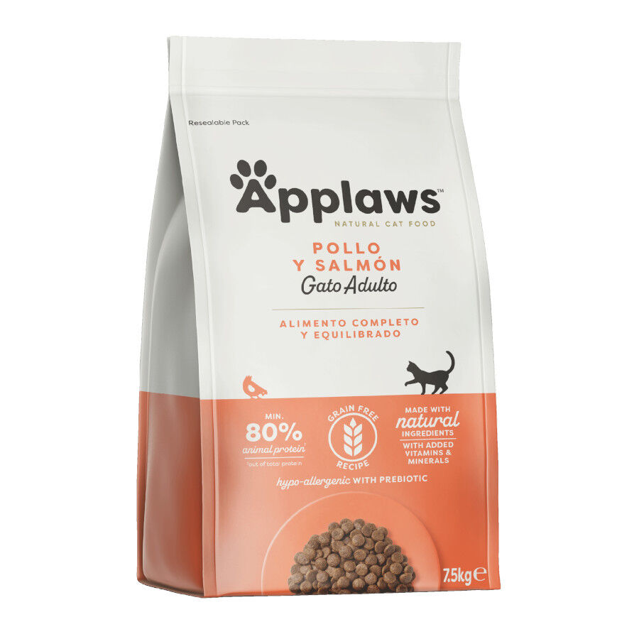 7.5 kg Applaws Feline Adult Grain Free frango e salm&atilde;o ra&ccedil;&atilde;o para gatos, , large Imagem n&uacute;mero 1