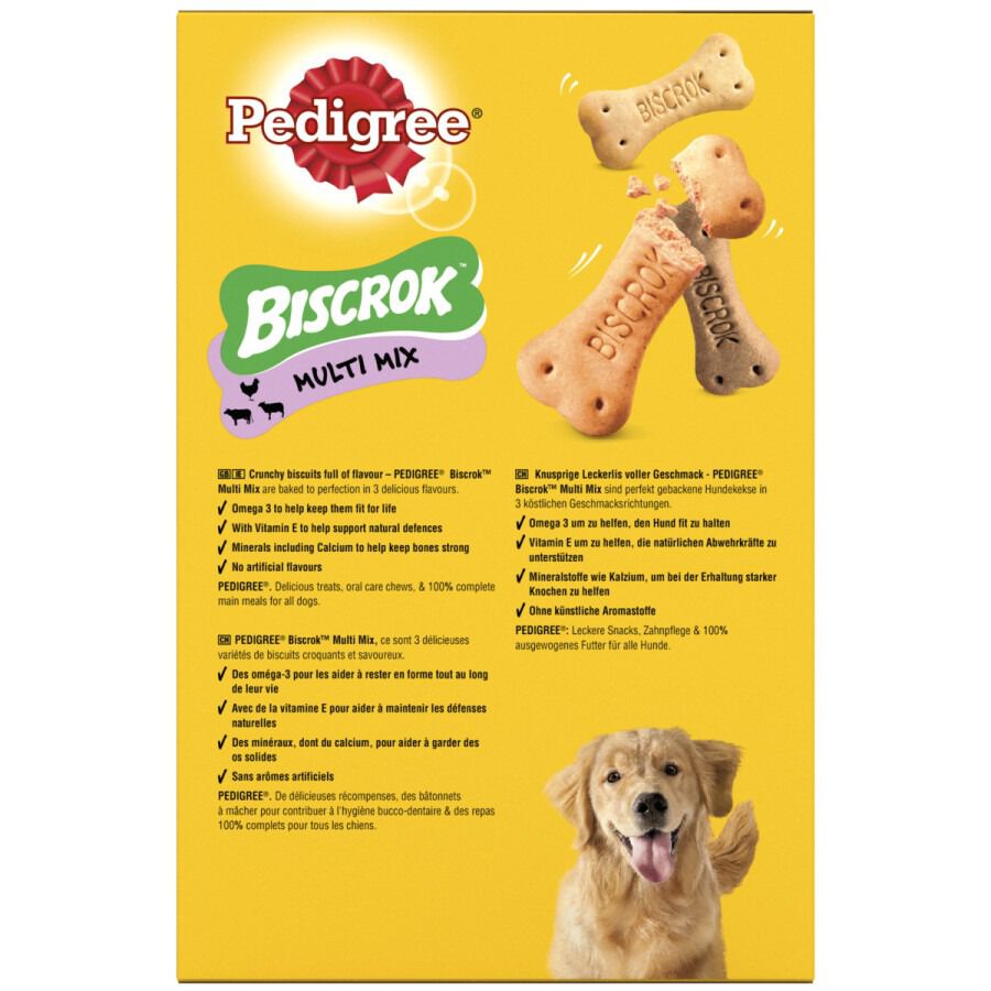 4 uds. x 500 g Pedigree Biscoitos Biscrock de 3 Sabores para C&atilde;es Pack poupan&ccedil;a!, , large Imagem n&uacute;mero 4