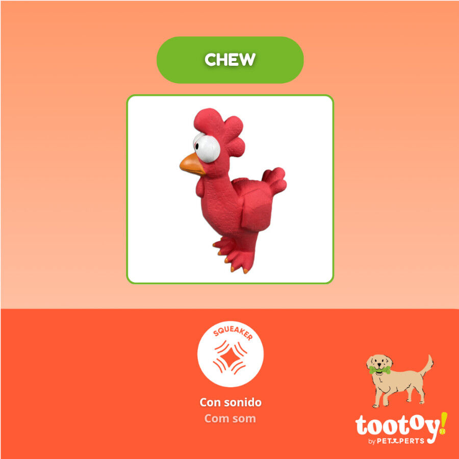 Tootoy! Chew Brinquedo galinha divertida para c&atilde;es, , large Imagem n&uacute;mero 3