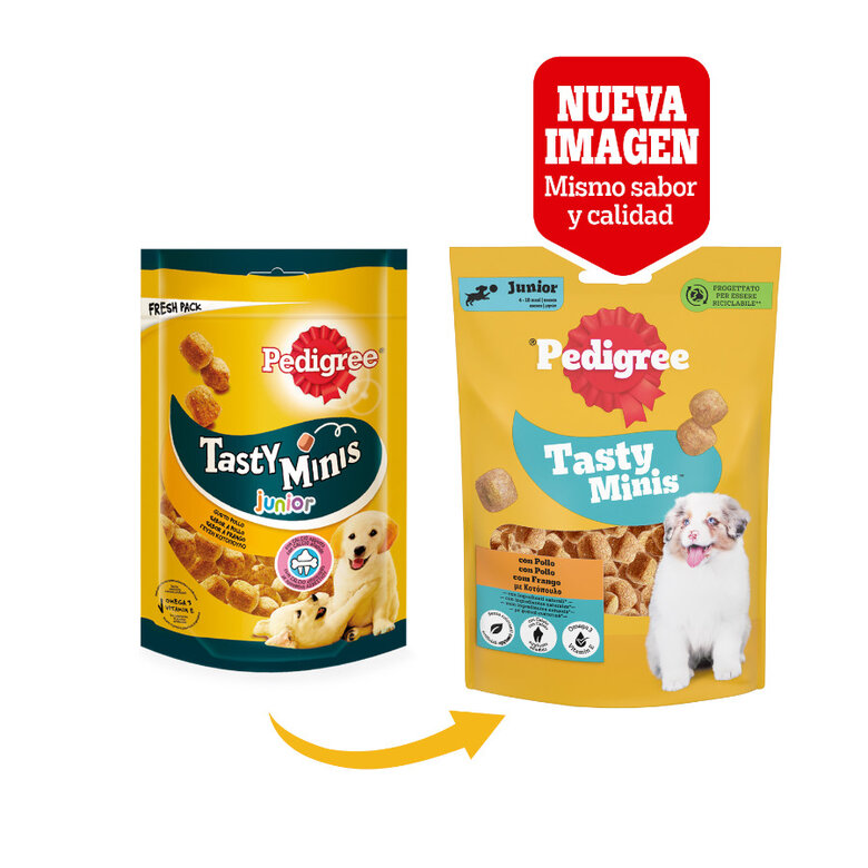 125 g Pedigree Tasty Minis Recompensas Sabor Frango para Cães Cachorros,  Imagem número 2 125 g Pedigree Tasty Minis Recompensas Sabor Frango para Cães Cachorros, , large Imagem número 2