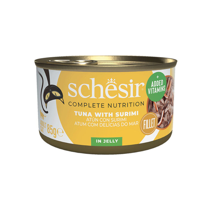 85 g Schesir Adult Atum e Surimi lata para gatos, , large Imagem n&uacute;mero 1