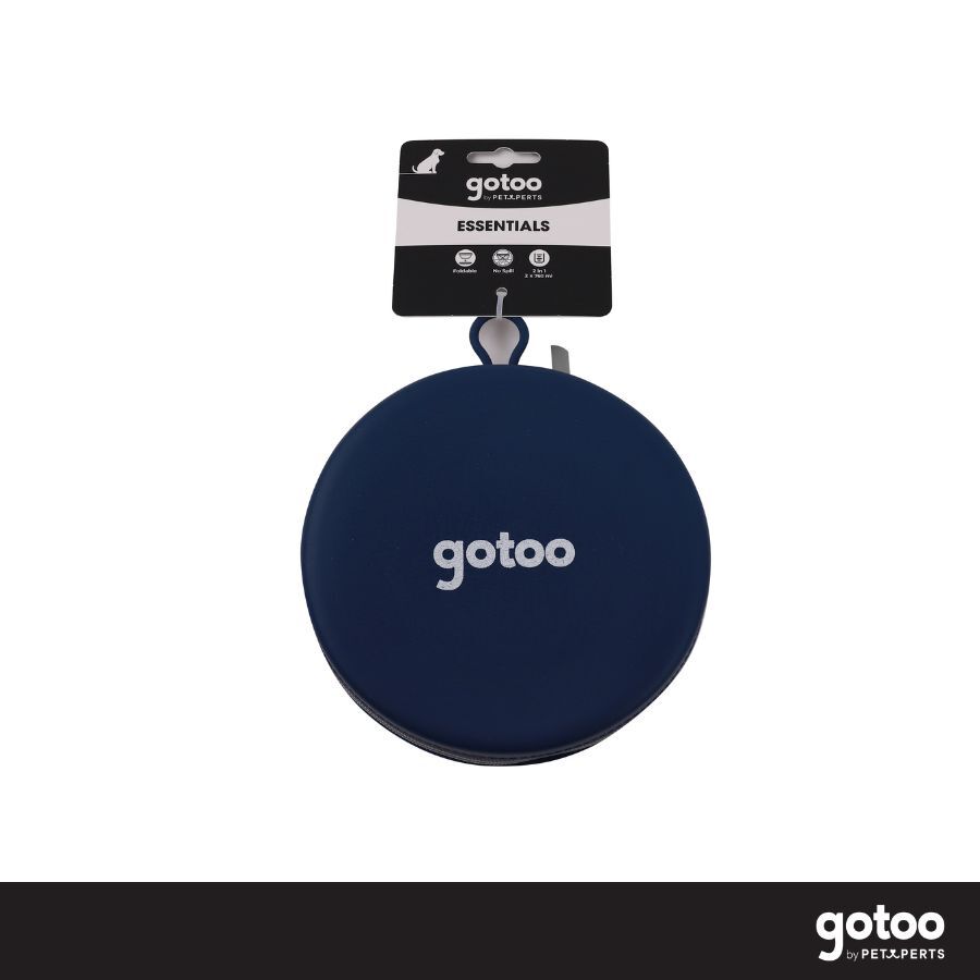 Gotoo Comedouro Port&aacute;til Duplo em Silicone Azul para c&atilde;es, , large Imagem n&uacute;mero 6