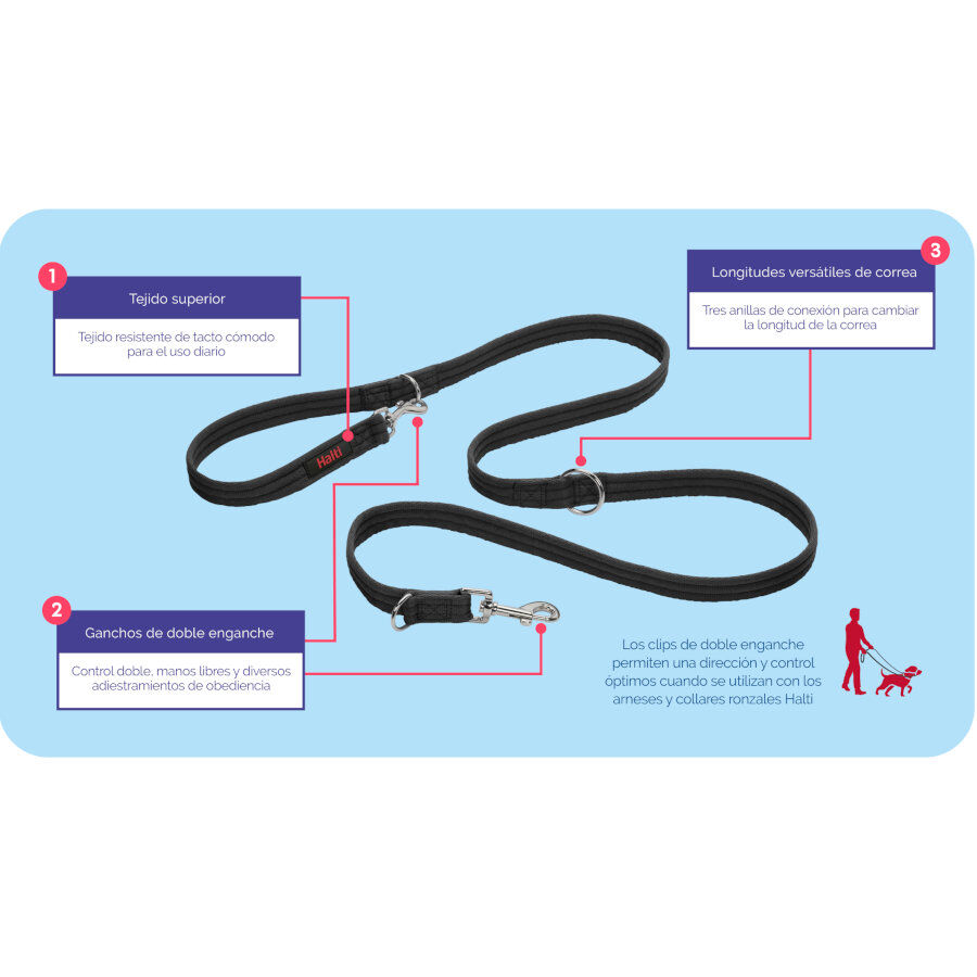 Halti Trela de treino preta para c&atilde;es, , large Imagem n&uacute;mero 4