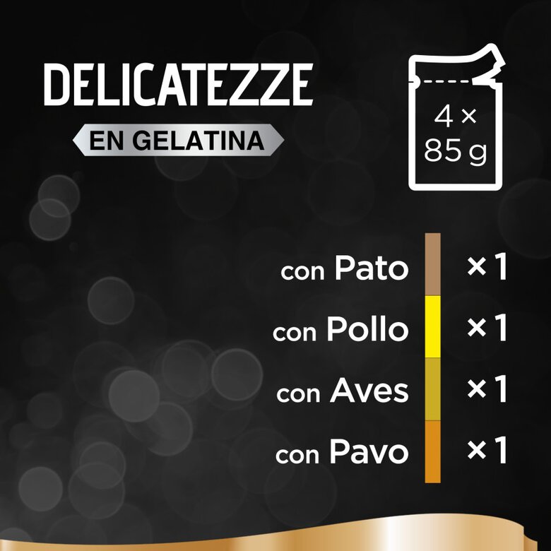 4 saquetas x 85 g Sheba Delicatezze Aves Geleia em Saqueta para Gatos - Multipack,  Imagem número 2 4 saquetas x 85 g Sheba Delicatezze Aves Geleia em Saqueta para Gatos - Multipack, , large Imagem número 2